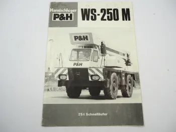 Harnischfeger P&H WS 250M 25t Schnelläufer Autokran Prospekt 1977