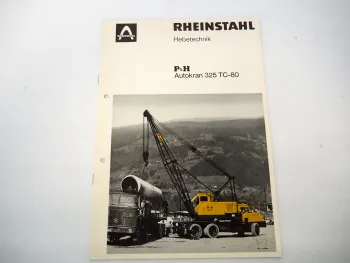 Harnischfeger Rheinstahl P&H 325 TC 80 Autokran Prospekt