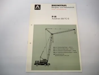 Harnischfeger Rheinstahl P&H 335 TC-S Autokran Prospekt