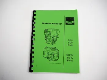 Hatz 1B20 1B30 1B40 und V Dieselmotor Reparaturanleitung Werkstatthandbuch