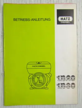 Hatz 1B20 1B30 Dieselmotor Betriebsanleitung Bedienungsanleitung 07/1997