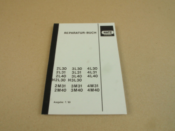 Hatz 2/3/4 L30 L31 L40 M31 M40 H2L30 H3L30 Werkstatthandbuch 1989