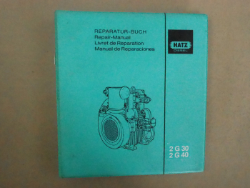 Hatz 2G30 2G40 Motor Werkstatthandbuch 1992 Reparaturanleitung