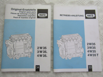 Hatz 2W35 3W35 4W35 Diesel Motor Bedienungsanleitung 2007 Ersatzteilliste 2006