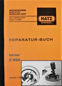 Hatz E 950 Werkstatthandbuch Reparaturhandbuch