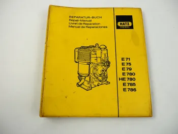 Hatz E / ES 71 75 79 780 785 786 (U) HE 780 (U) Reparaturhandbuch 1990