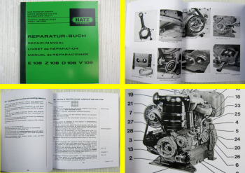 Hatz E108 Z108 D108 V108 Motor Repair Manual 1981