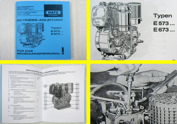 Hatz E573 E673 Dieselmotor Betriebsanleitung 1979