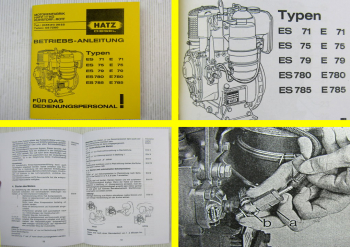 Hatz E71 E75 E79 E780 E785 Dieselmotor Betriebsanleitung 1981