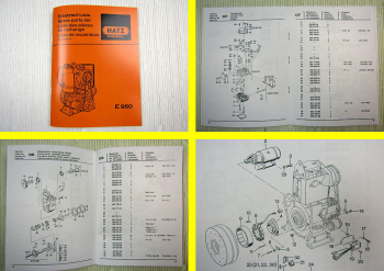 Hatz E950 Diesel Motor Ersatzteilliste Ersatzteilkatalog 1983