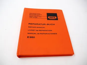 Hatz E950 Motor Werkstatthandbuch Reparaturhandbuch 1982