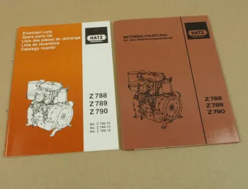 Hatz Z 788 789 790 Motor Betriebsanleitung Bedienung Wartung Ersatzteilliste