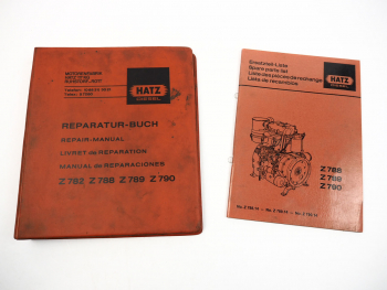 Hatz Z788 Z789 Z790 Dieselmotor Werkstatthandbuch Ersatzteilliste 1985/86