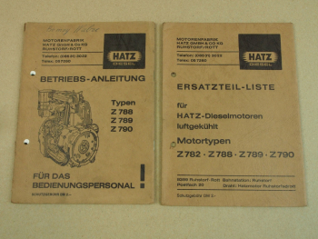 Hatz Z788 Z789 Z790 Motor Betriebsanleitung Bedienung Wartung Ersatzteilliste 77