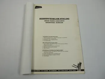 Heden Serie 5000 Gabelstapler Ersatzteilkatalog Ersatzteilliste Parts List 1995