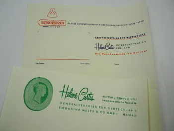 Helene Curtis Haar Kosmetik Engadina Meles & Co GmbH Hanau blanko Rechnung Brief