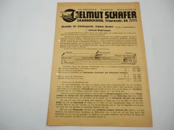 Helmut Schäfer Saarbrücken Libellengeräte System Gruber Wasserwaage 1930er Preisliste