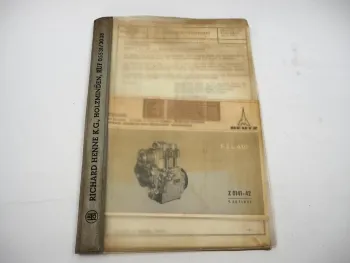 Henne AWA Ö 3,6 Gussasphalt Transportkocher Ersatzteilliste Deutz F2L 410D Motor