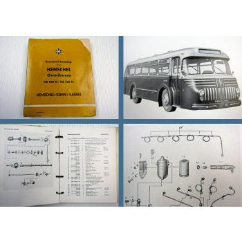 Henschel HS 100 N / HS 120 N Omnibuss Ersatzteilkatalog + Motor 512 + 522