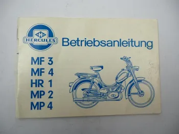 Hercules MF3 MF4 HR1 Mofa MP2 MP4 Moped m. Sachs Motor Betriebsanleitung Wartung