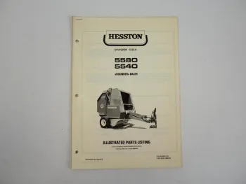 Hesston 5540 5580 Rounder Baler Ballenpresse Ersatzteilliste Parts Listing 1980