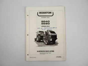 Hesston 5540 5580 Rounder Baler Ballenpresse Ersatzteilliste Parts Listing 1983