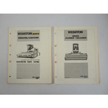 Hesston 6600 6665 Windrower + Auger Header Ersatzteilliste Parts List 1980