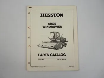 Hesston 6650E Windrower Ersatzteilliste Parts Catalog 1982