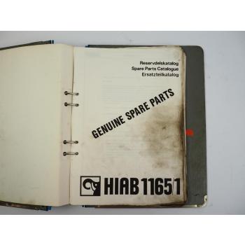 Hiab 1165/1 /1K /1AWH Ladekran Ersatzteilkatalog Spare Parts Catalogue 1980