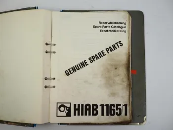 Hiab 1165/1 /1K /1AWH Ladekran Ersatzteilkatalog Spare Parts Catalogue 1980