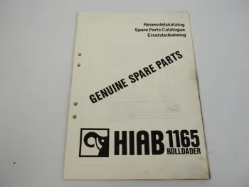Hiab 1165 Ladekran Rolloader Ersatzteilliste Parts Book 1980