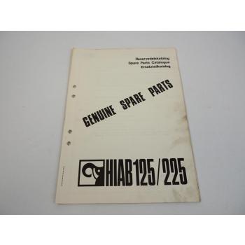 Hiab 125 225 Ladekran Ersatzteilliste Parts Book 1977