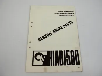 Hiab 1560 Ladekran Ersatzteilliste Parts Book 1974