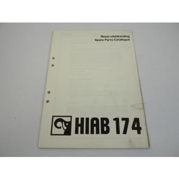 Hiab 174 B Ladekran Ersatzteilliste Parts Book 1969