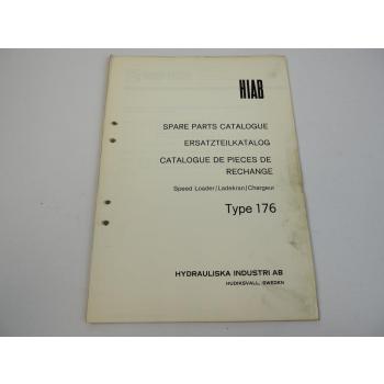 Hiab 176 Ladekran Ersatzteilliste Parts Book 1966