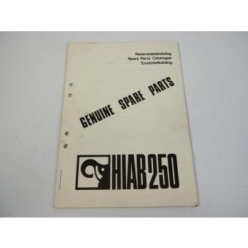 Hiab 250 Ladekran Ersatzteilliste Parts Book 1977