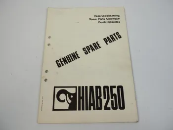 Hiab 250 Ladekran Ersatzteilliste Parts Book 1977