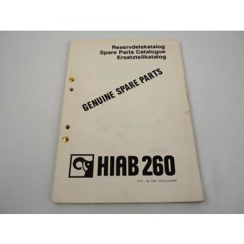 Hiab 260 Ladekran Ersatzteilliste Parts Book ca.1980er/90er Jahre