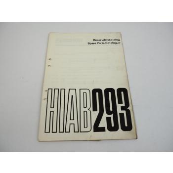 Hiab 293 Ladekran Ersatzteilliste Parts Book 1969