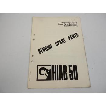 Hiab 50 Ladekran Ersatzteilliste Parts Book 1970er Jahre