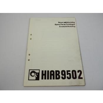 Hiab 950/2 Ladekran Ersatzteilliste Parts Book 1971/72