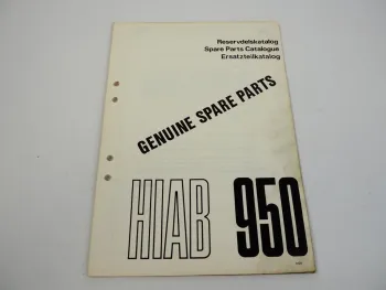 Hiab 950 Ladekran Ersatzteilliste Parts Book 1972