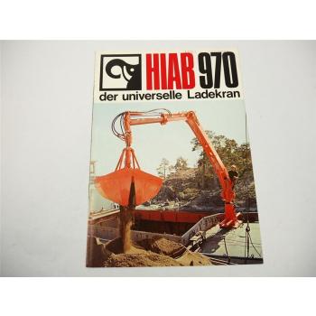 Hiab Foco 970 Ladekran Prospekt Schweden 1974