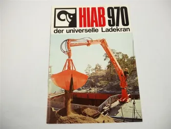 Hiab Foco 970 Ladekran Prospekt Schweden 1974
