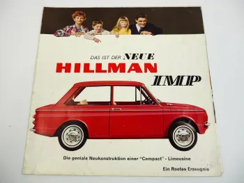 Hilman IMP Limousine de Luxe Prospekt technische Daten 1954 Rootes