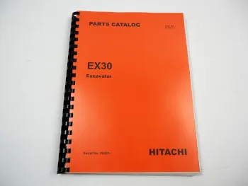 Hitachi EX30 Excavator Parts List Parts Catalog Ersatzteilliste englisch