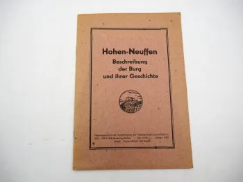 Hohenneuffen Beschreibung der Burg und ihrer Geschichte 1948 Baden-Württemberg