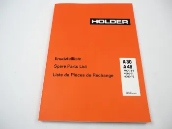 Holder A30 A45 Schlepper mit VD2 VD3 Motor Ersatzteilliste Ersatzteilkatalog 1977