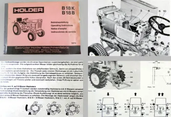 Holder B18K B18B Schlepper Betriebsanleitung 1975 mit Schaltplan