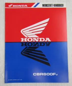 Honda CBR 600 Fv Werkstatthandbuch 1996 Reparaturanleitung Nachtrag Ergänzung